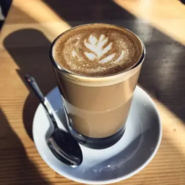Signature latte with steamed milk